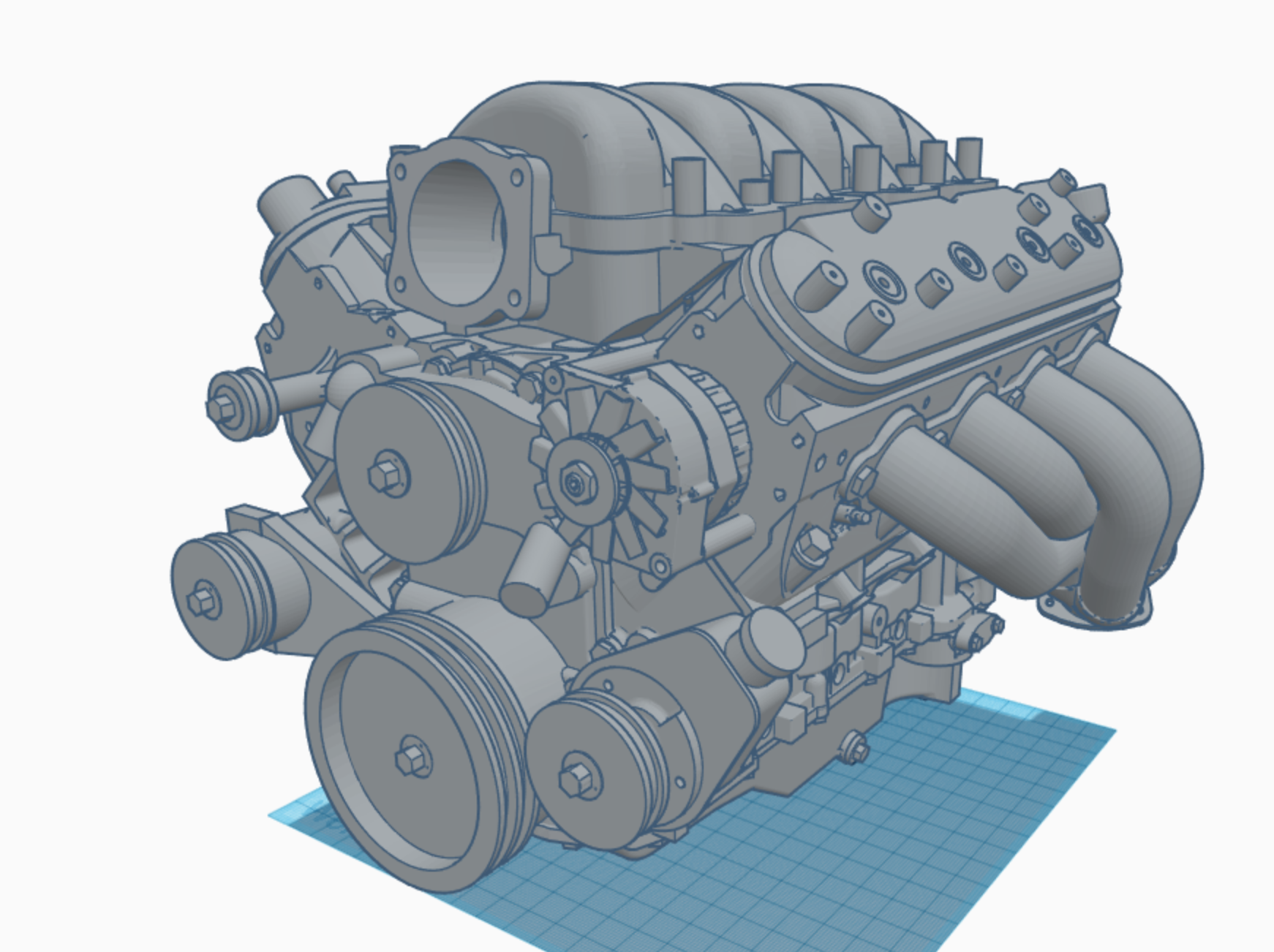 🚗 Chevy Camaro LS3 engine・ STL File for ・Cults